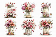 Watercolor Spring Mason Jar Clipart, an Illustration by Libby Wishes (Thumbnail 6 of 6)