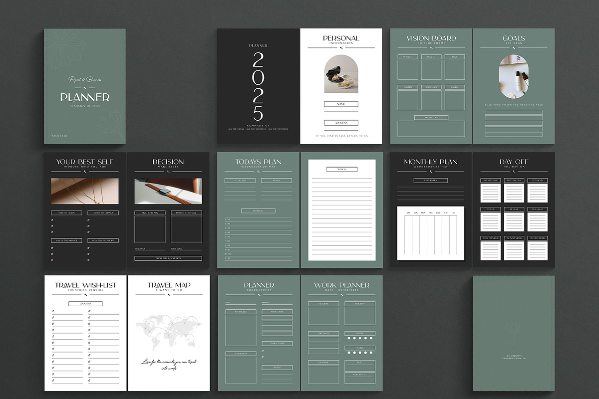 Planner & Notebook Template, a Stationery Template by DesignCrest