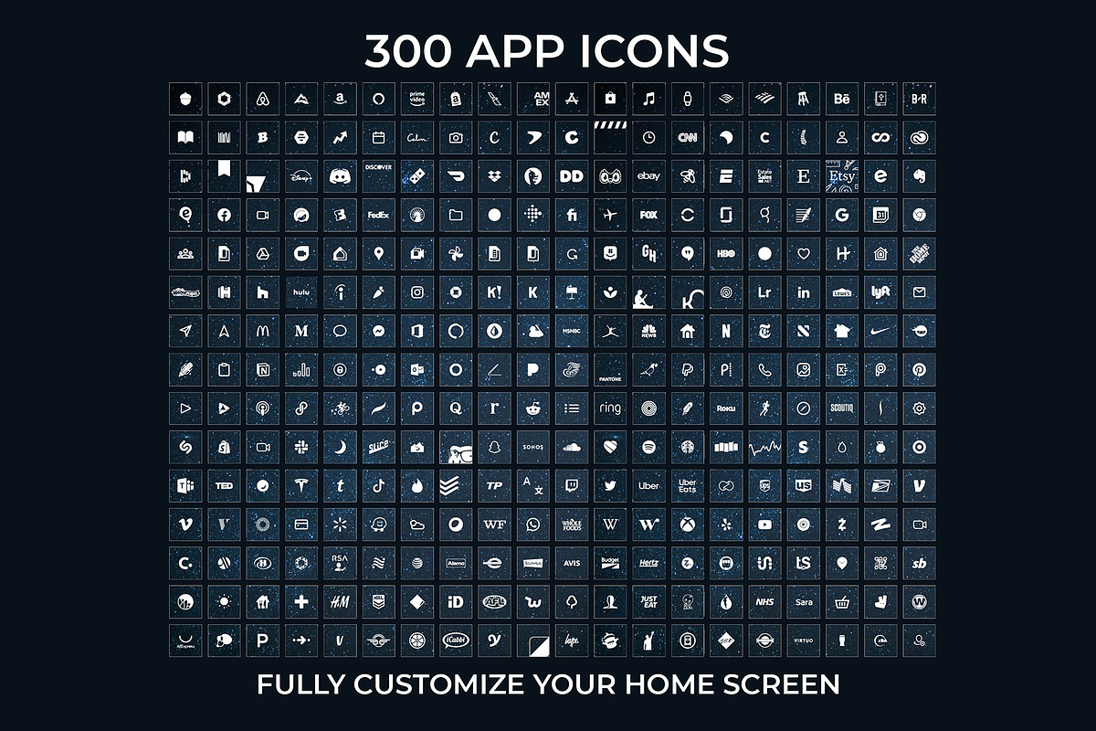 300 Stars & Night Sky iOS 14 Icons, an Icon by A Good Design Studio (Photo 4 of 5)