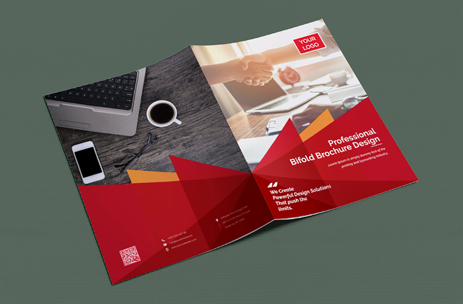 Bifold Brochure, a Brochure Template by Curve Design