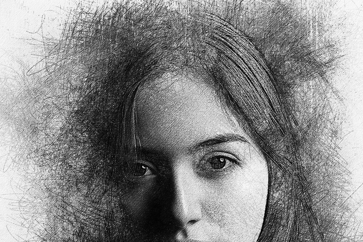 Pencil sketch photo effect, a Layer Style Add-On by Pixel Gallery (Photo 5 of 6)