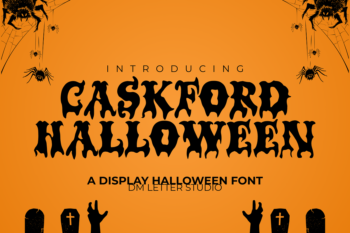 Caskford Halloween, a Serif Font by Dm Studio (Photo 1 of 10)