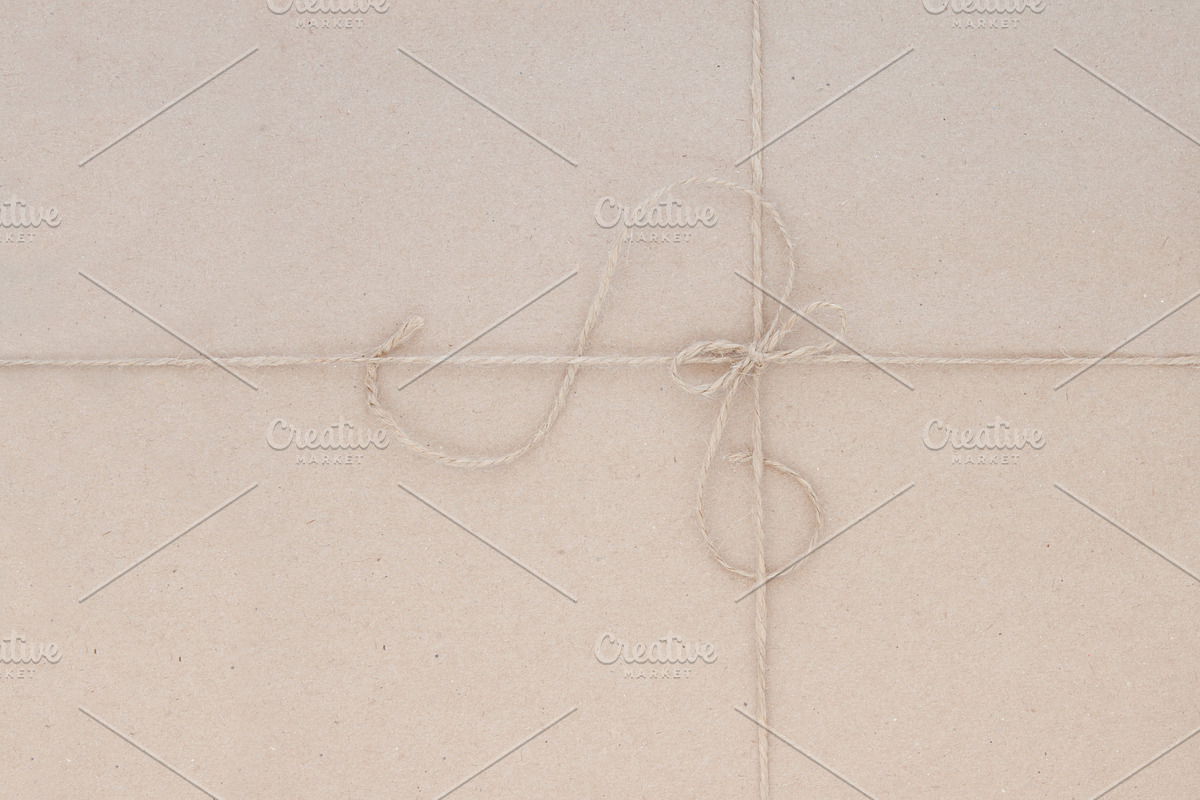 Cardboard packing with jute thread., a Texture Graphic by Milla Mi