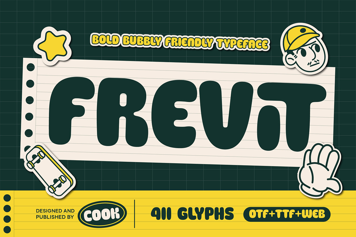 Frevit, a Sans Serif Font by graphicook (Photo 1 of 10)