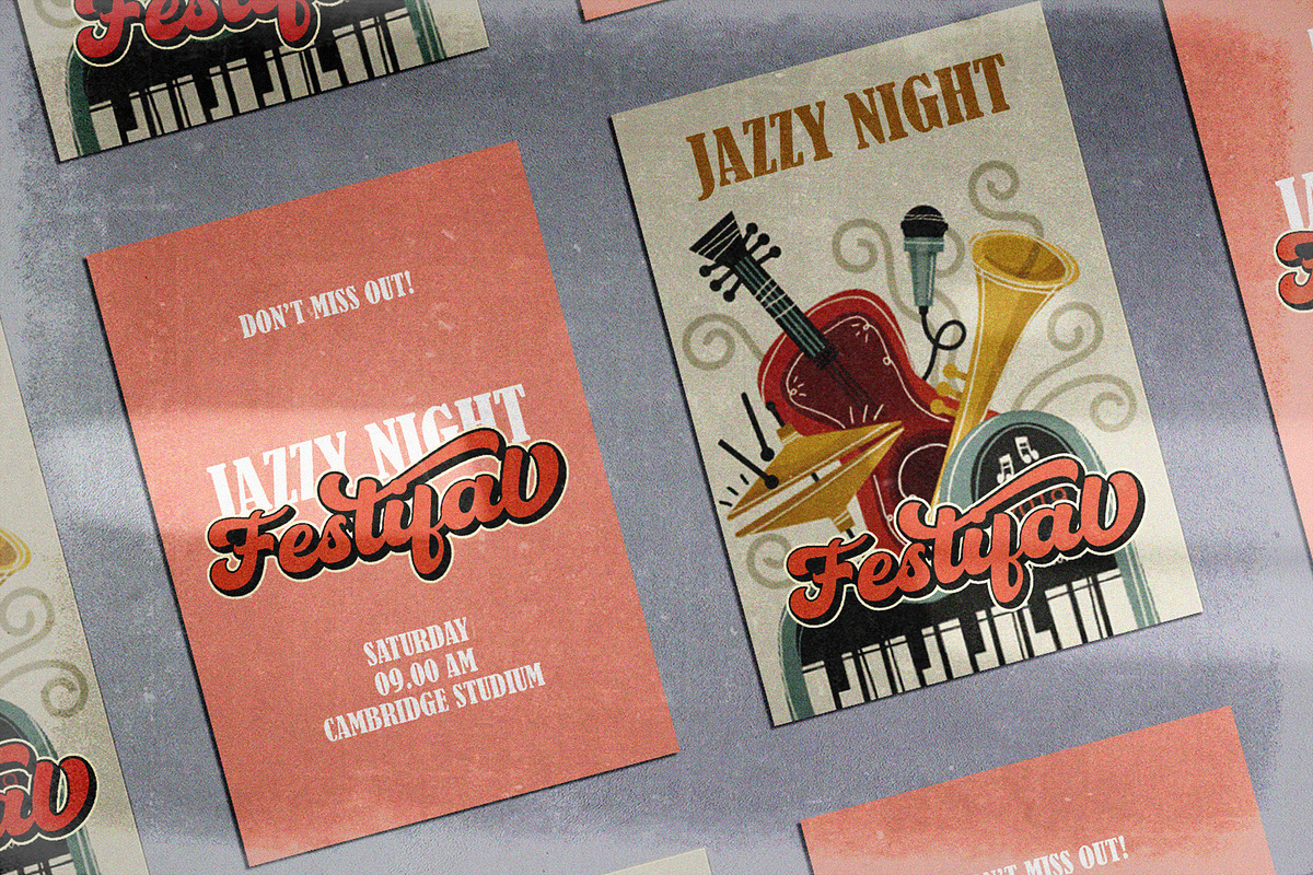 Hustony - Retro Bold Script, a Script Font by MJB Letters (Photo 9 of 10)