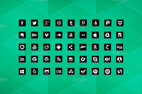 Social Media Icons 90 Social Icons