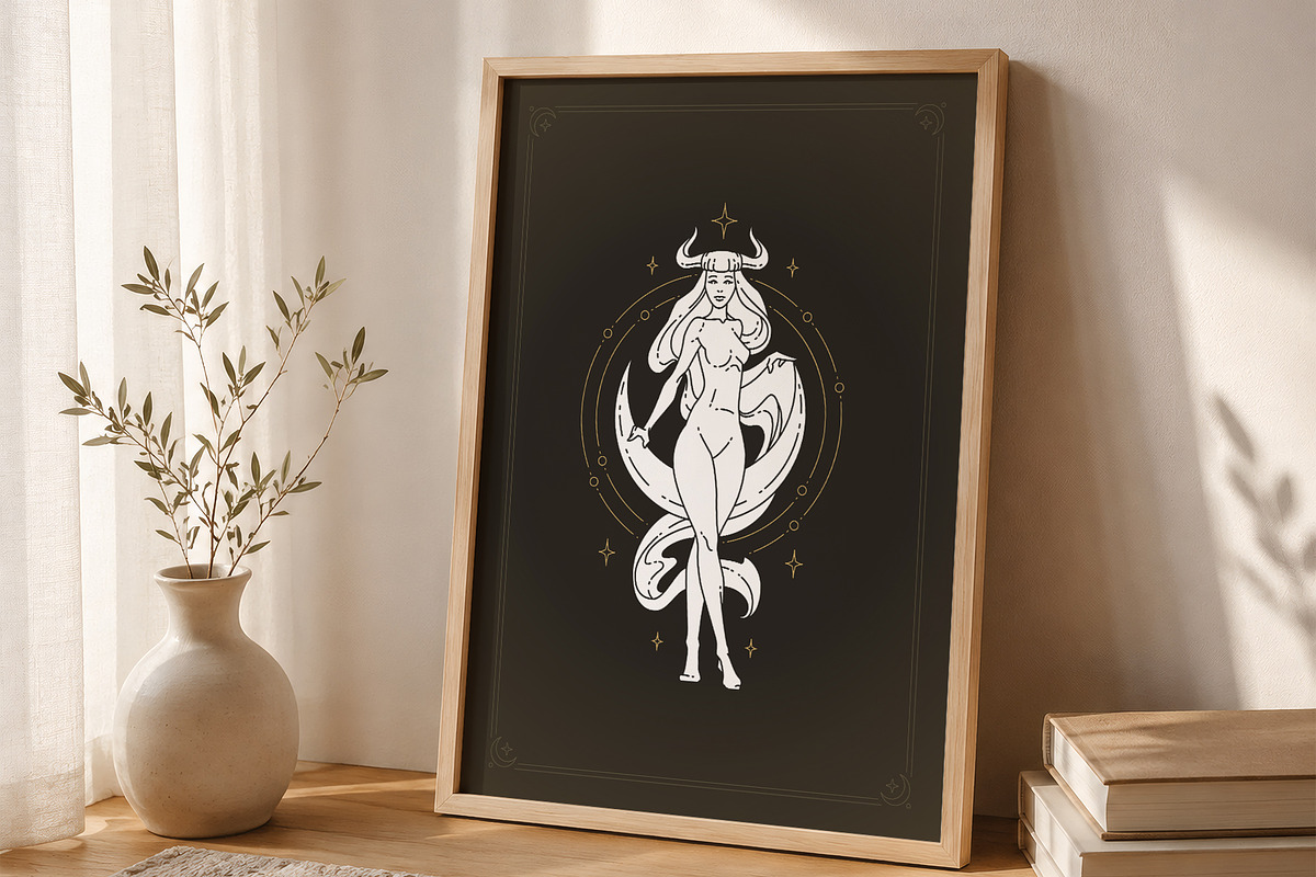 Taurus Zodiac Wall Art, a Person Illustration by Vasya Kobelev (Photo 2 of 7)