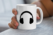 Headphone Silhouette SVG, a Technology Illustration by newminddesign (Thumbnail 5 of 10)