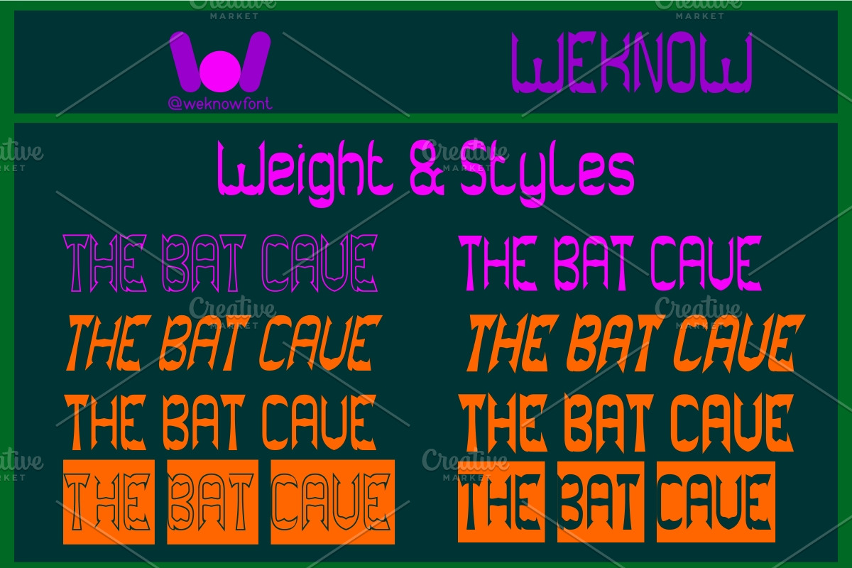 The Bat Cave font, a Font by weknow (Photo 7 of 8)