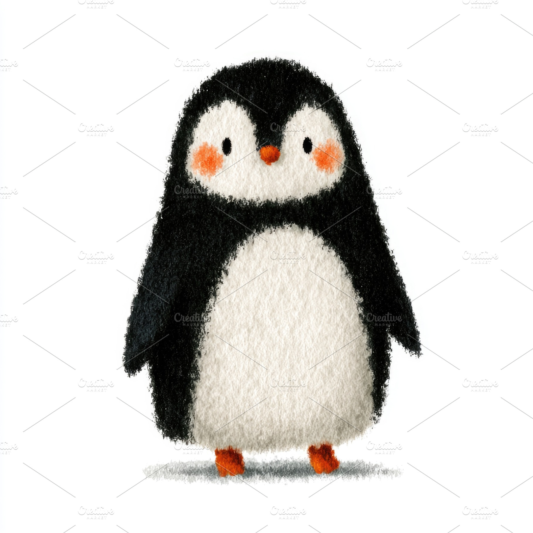 Cute penguin doodle illustration, an Animal Photo by José Manuel Gelpi