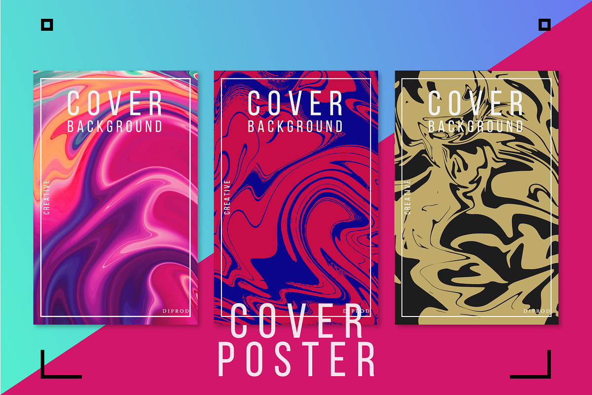 3 liquid abstract 3d covers posters, a Flyer Template by designbydi (Photo 1 of 3)