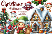 Halloween Christmas PNG, an Illustration by CreationArt (Thumbnail 1 of 6)