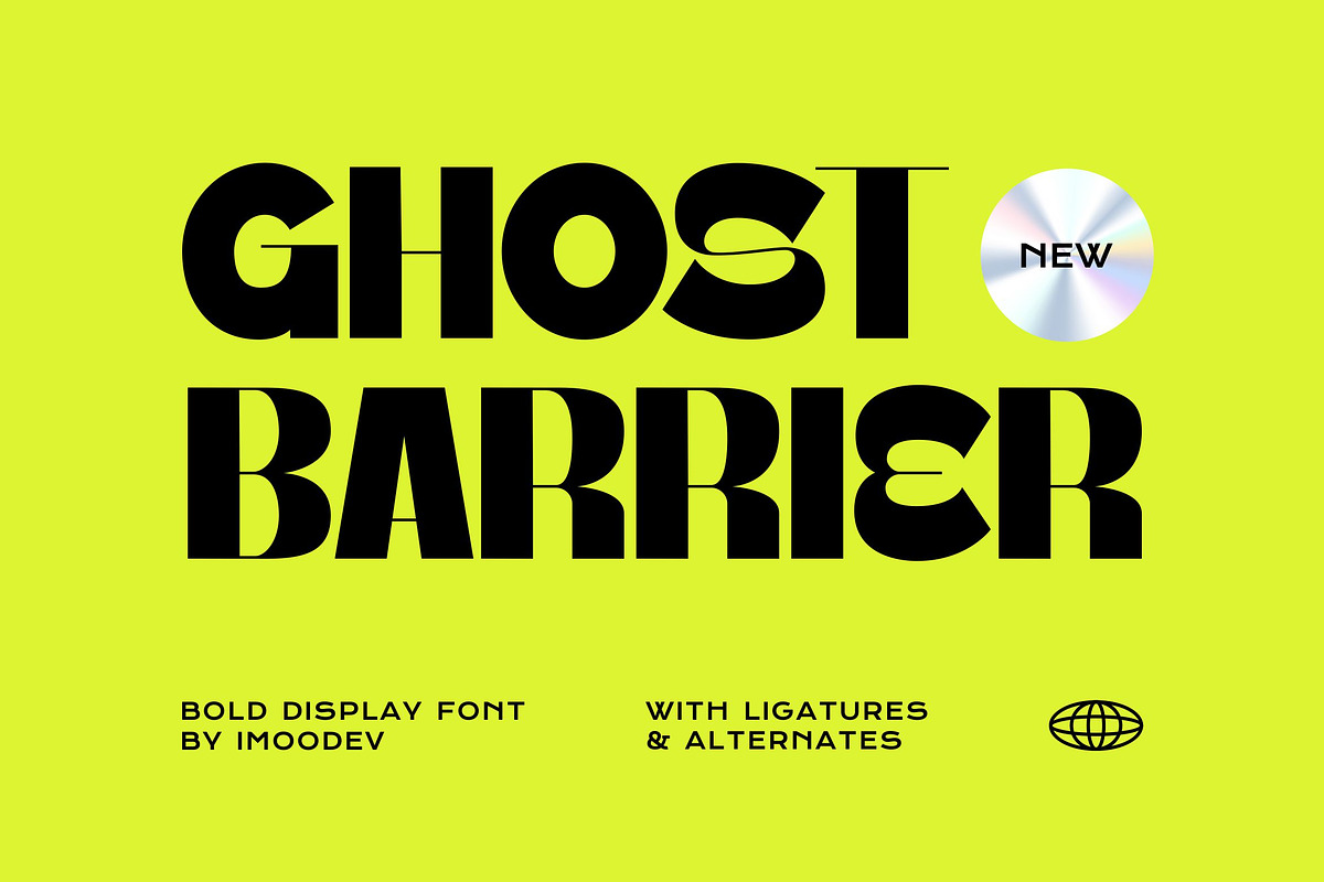 Ghost Barrier - Bold Display Font, a Sans Serif Font by Imoodev (Photo 1 of 4)