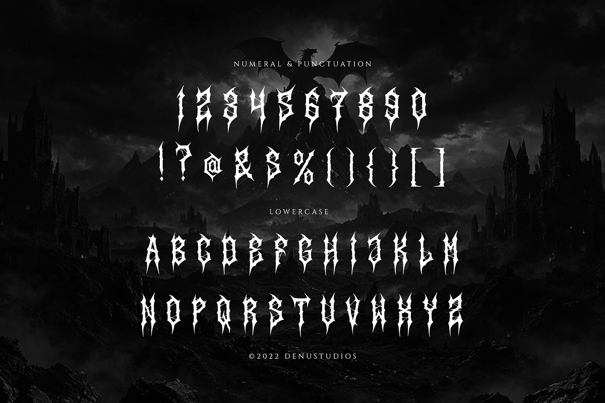 Razorth | Black Metal Font, a Blackletter Font by Denustudios (Photo 11 of 12)