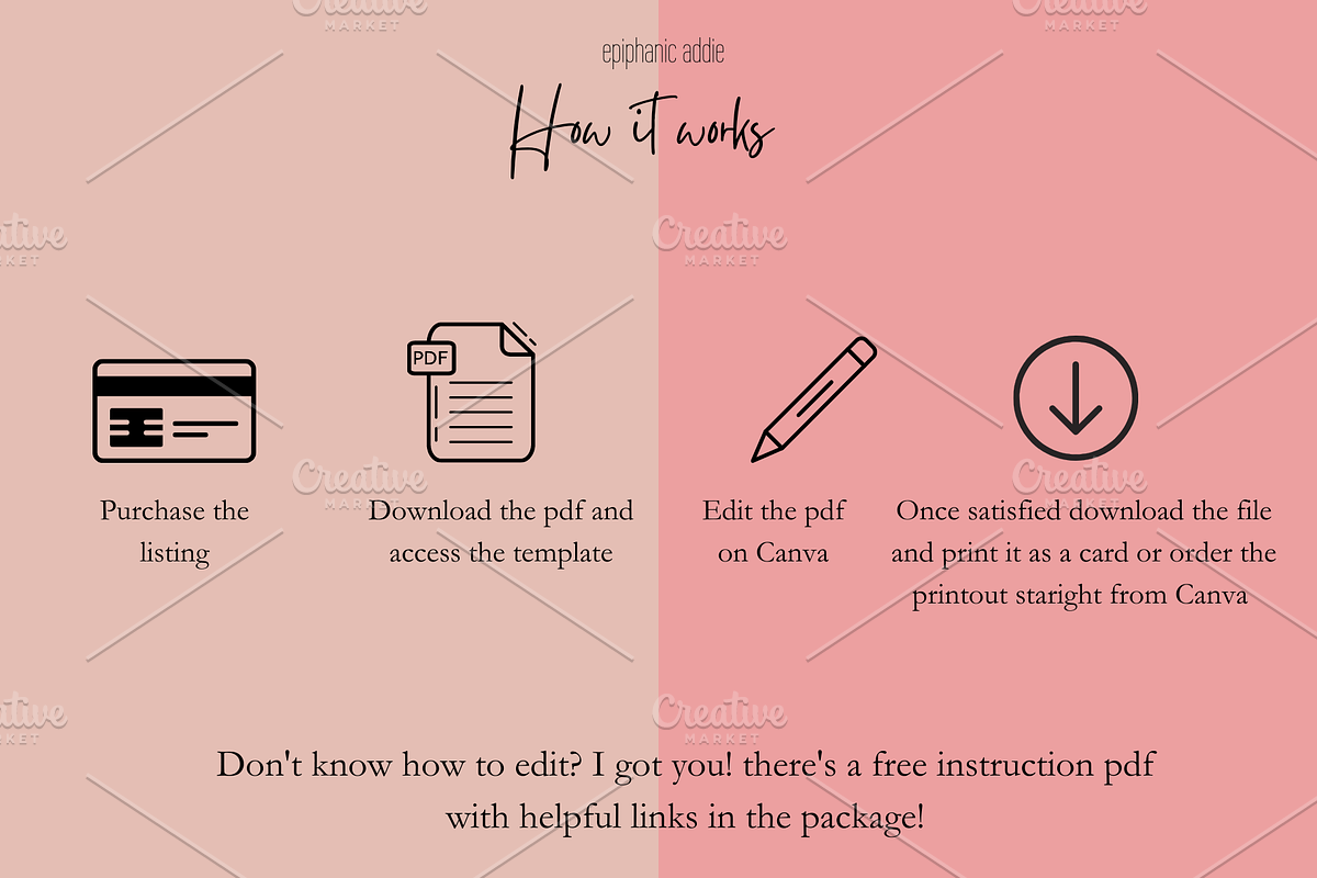 Beige and Pink Business Cards, a Branding & Logo Template by Epiphanic Addie (Photo 3 of 4)