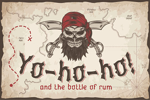 Yo-ho-ho. Vintage layered font