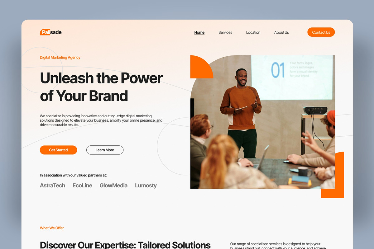 Digital Marketing Landing Page, a Landing Page Template by FIBRINOSÄ (Photo 2 of 6)