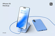 iPhone 16 Mockup, an iPhone Mockup by Se٧enStudio (Thumbnail 2 of 5)