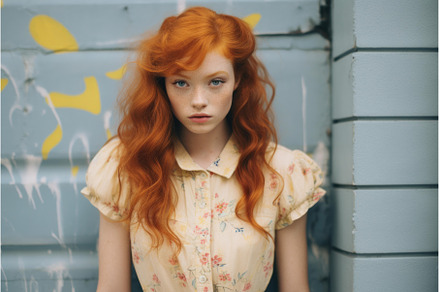 Portrait of redhead fashion model, a Beauty & Fashion Photo by Ylivdesign
