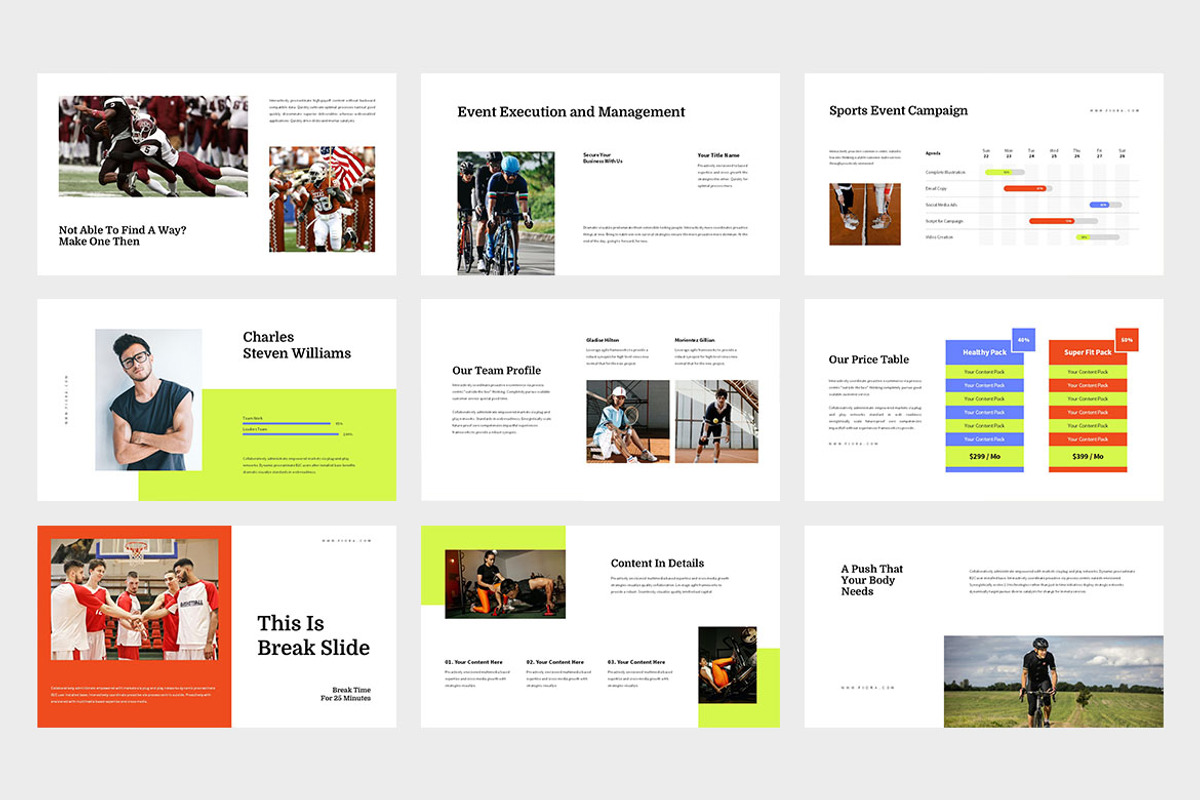 Fiora : Sports Powerpoint, a Presentation Template by Punkl Camp (Photo 3 of 9)