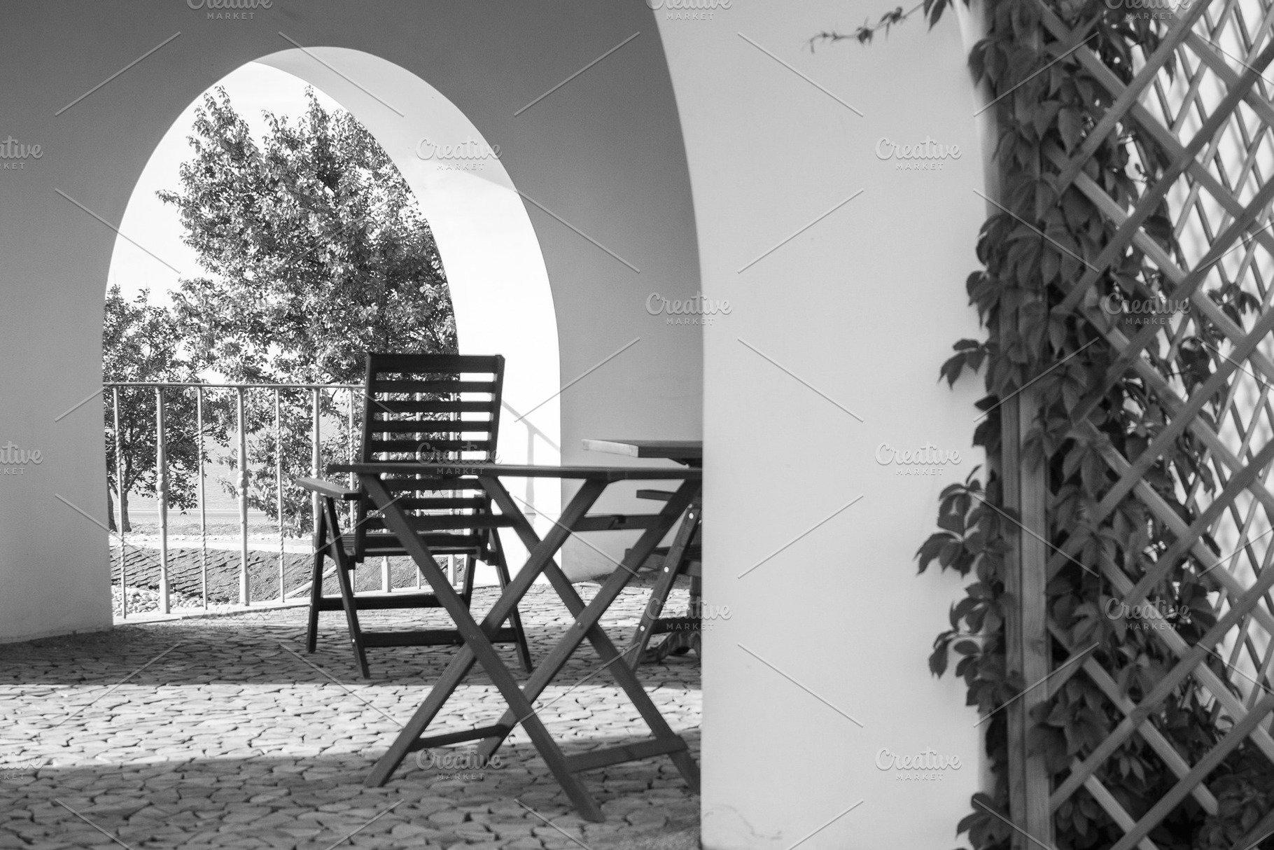 A resting in a building with arches, a Holiday Photo by Schreibikus