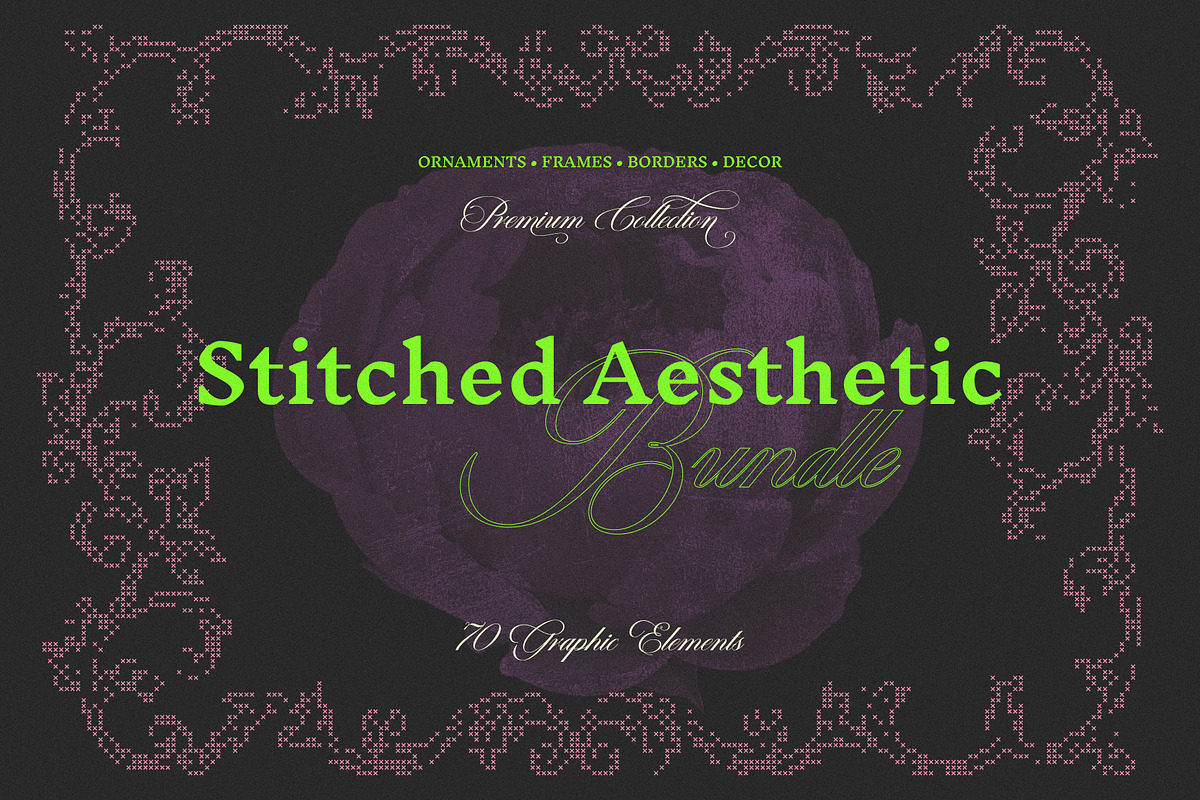 Stitched Aesthetic Bundle, an Object Graphic by AnnArt (Photo 1 of 9)