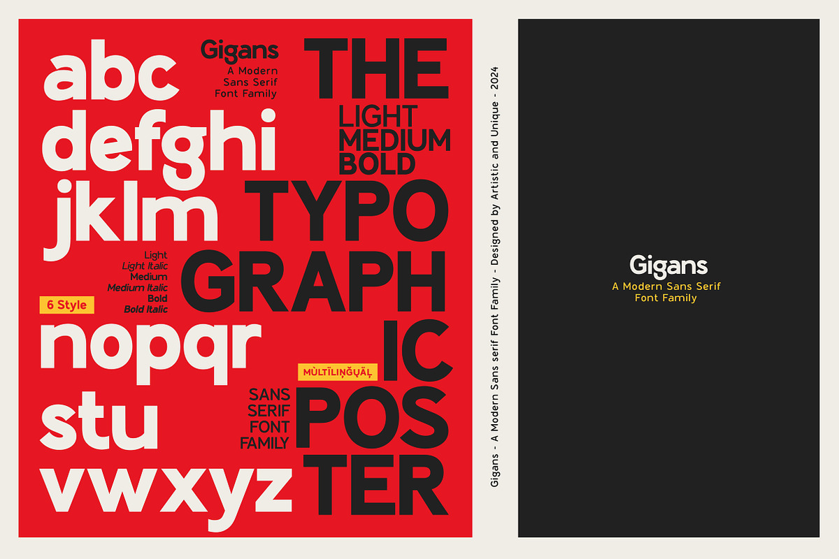 Gigans - Sans serif font family, a Sans Serif Font by Artistic & Unique (Photo 6 of 15)