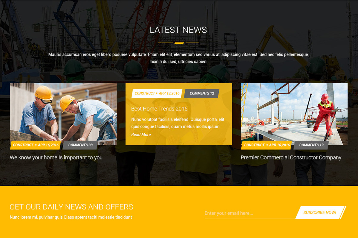 Construction HTML Landing Page, a Landing Page Template by oLanding (Photo 5 of 5)