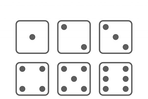 Craps icon set. preview 2