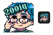 12 Blue Hair Chibi Boy Twitch Emotes, an Illustration by Custom Fonts & Patterns (Thumbnail 10 of 12)