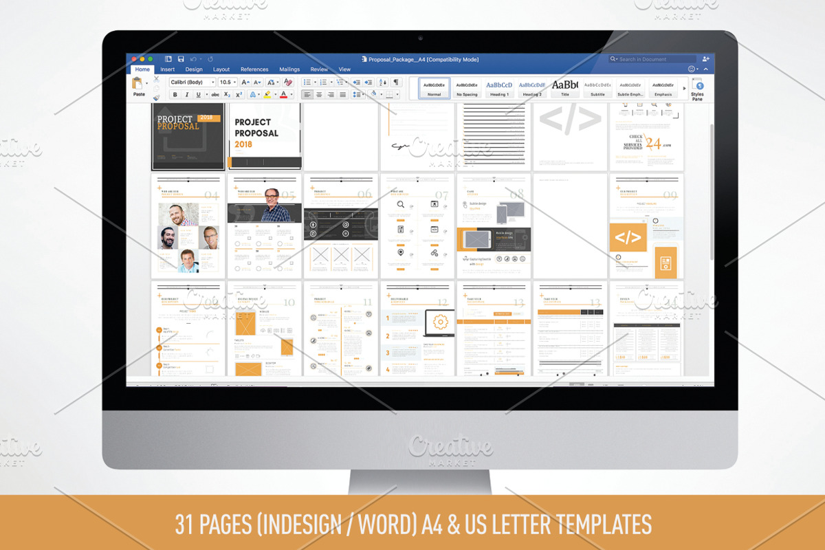 31 Page Full Proposal A4 / US Letter, a Stationery Template by Mastergfx (Photo 3 of 28)