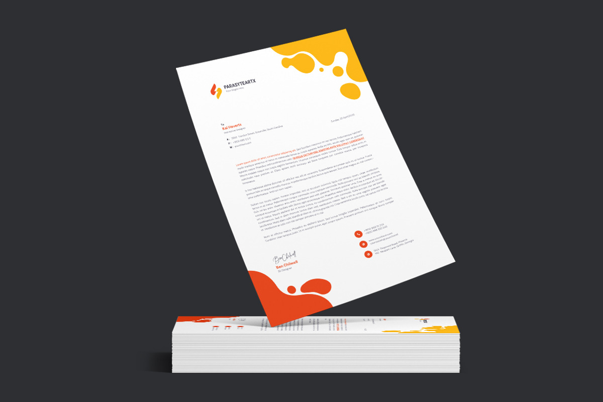 Modern Letterhead, a Resume Template by iDoodle Studio (Photo 3 of 4)