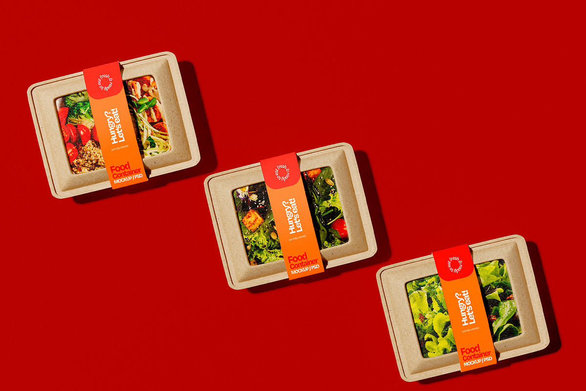 Meal Prep Container Mockup, a Cups & Container Mockup by Mego-studio (Photo 1 of 3)