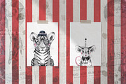 CIRCUS BABIES watercolor set, an Animal Illustration by Natali Smolova (Thumbnail 2 of 8)