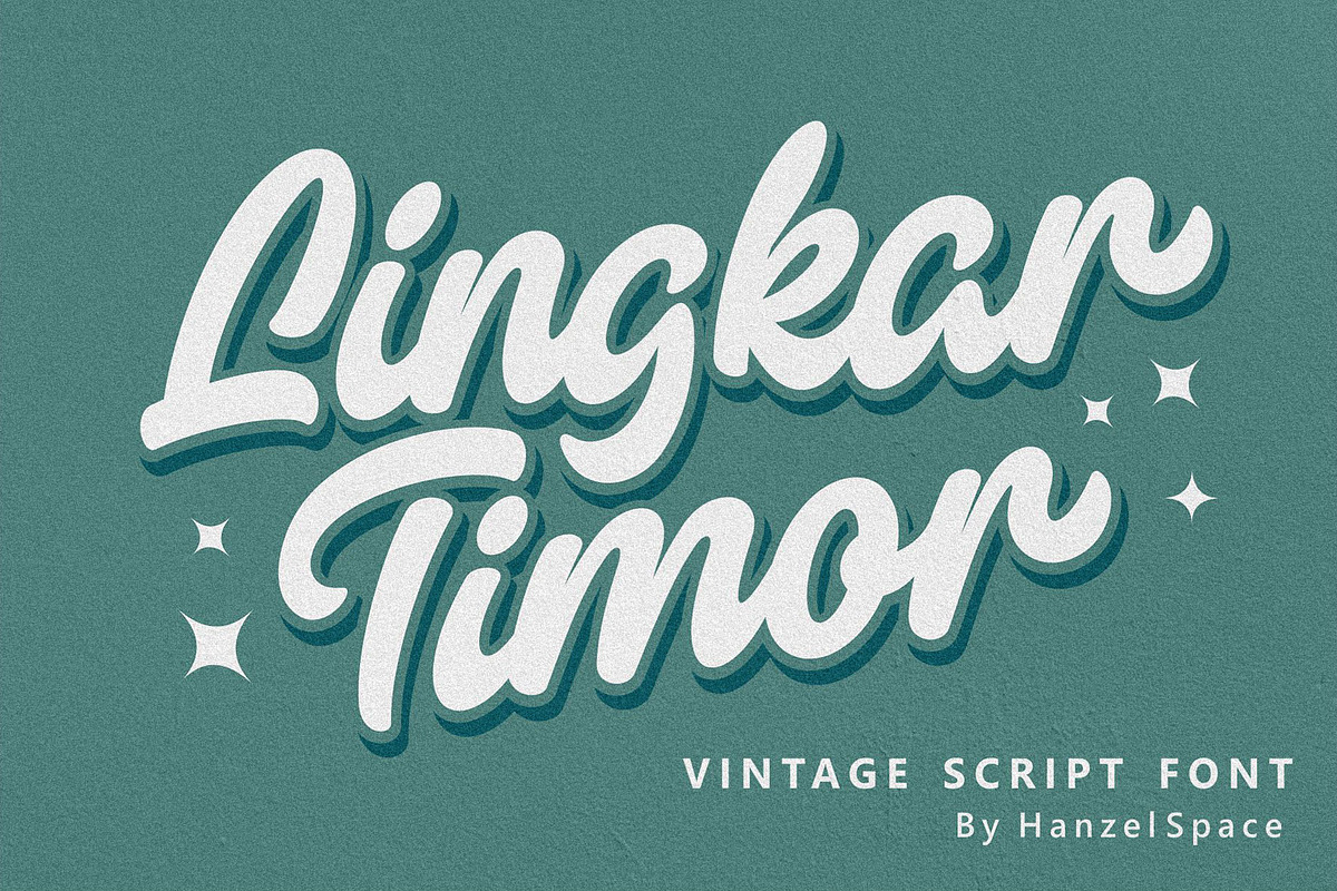 Lingkar Timor - Vintage Script Font, a Script Font by HanzelSpace Studio (Photo 1 of 6)