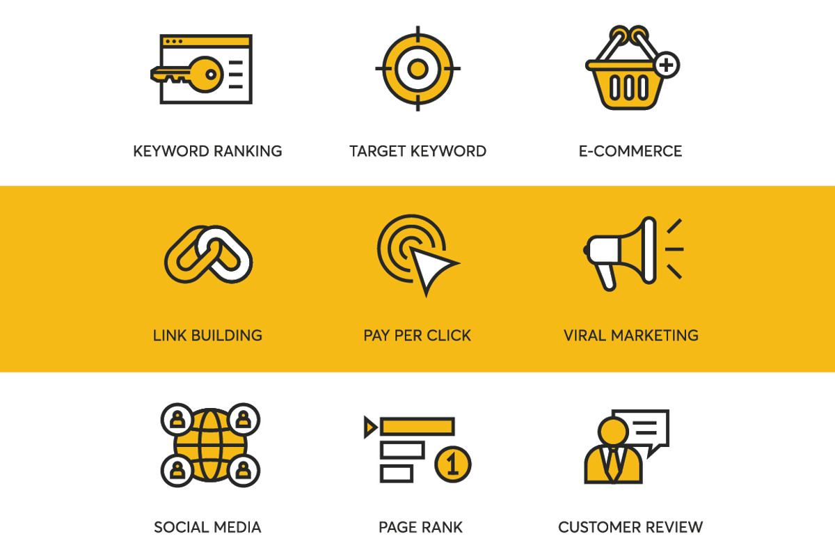 48 SEO Icons, an Outline Icon by kucingklawu (Photo 3 of 7)
