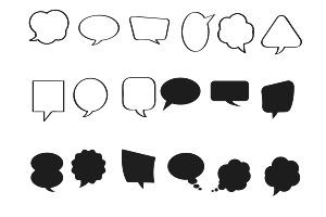 Comic Speech Bubbles Set 1 Procreate