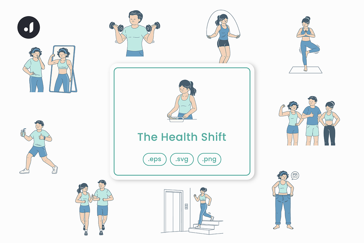 The Health Shift Illustration, an Object Graphic by Jump Studio (Photo 1 of 12)