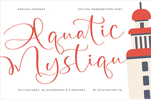 Aquatic Mystiqu Stylish Handwritten