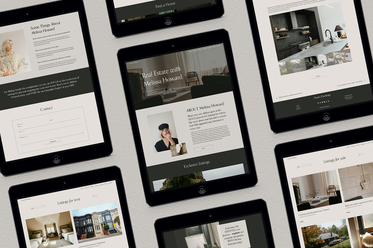 Real estate realtor website template, a Squarespace Template by Summer Nightingale Art (Photo 3 of 10)