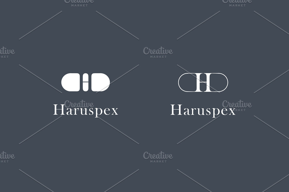 H and pill logo design, a Branding & Logo Template by MuzaInspires (Photo 2 of 6)