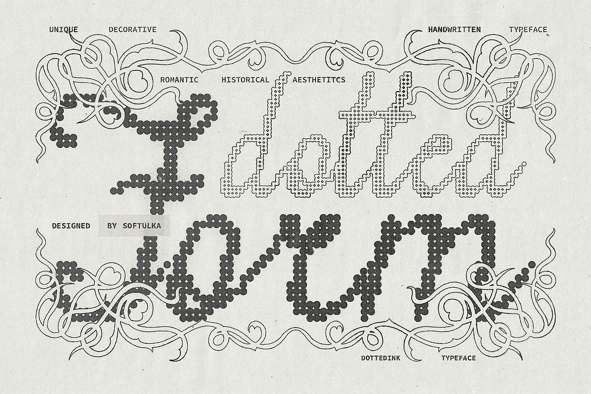 Dotted Ink Typeface, a Script Font by softulka (Photo 2 of 6)