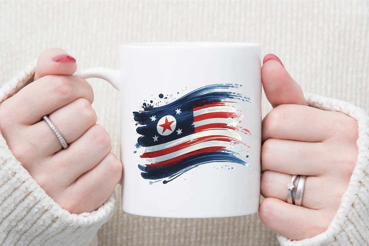 4th of July Brushstroke Sublimation, an Illustration by Sublimation Artist (Photo 5 of 6)