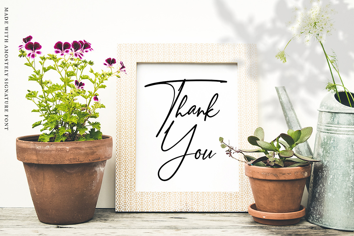 Amostely Signature Script, a Script Font by Kotak Kuning Studio (Photo 9 of 9)