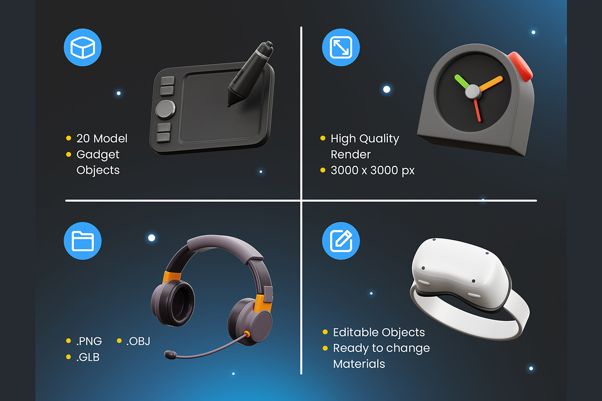 Gadget and Tech 3D Icons, an Object 3D Model by Rakata Studio (Photo 2 of 7)