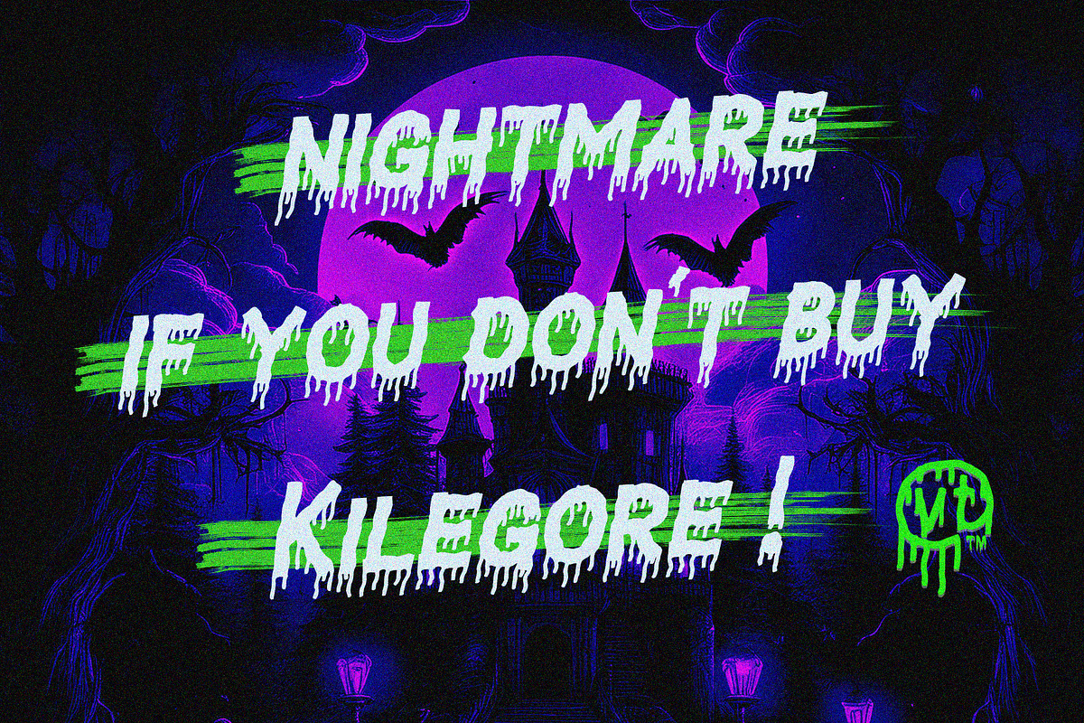 VT Kilegore - Scary Horror Font, a Sans Serif Font by ViactionType (Photo 8 of 8)