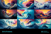 Art of waves. 41 images, a Decorative Illustration by Handmadefont (Thumbnail 10 of 11)