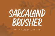 Sarcaland Brusher, a Script Font by Ditatype (Thumbnail 1 of 6)