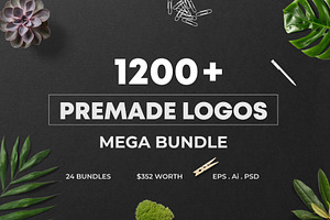 1200 Premade Logos Mega Bundle, a Branding & Logo Template by XpertgraphicD