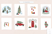 Noel hand drawn Christmas set, a Decorative Illustration by brialinas (Thumbnail 6 of 9)